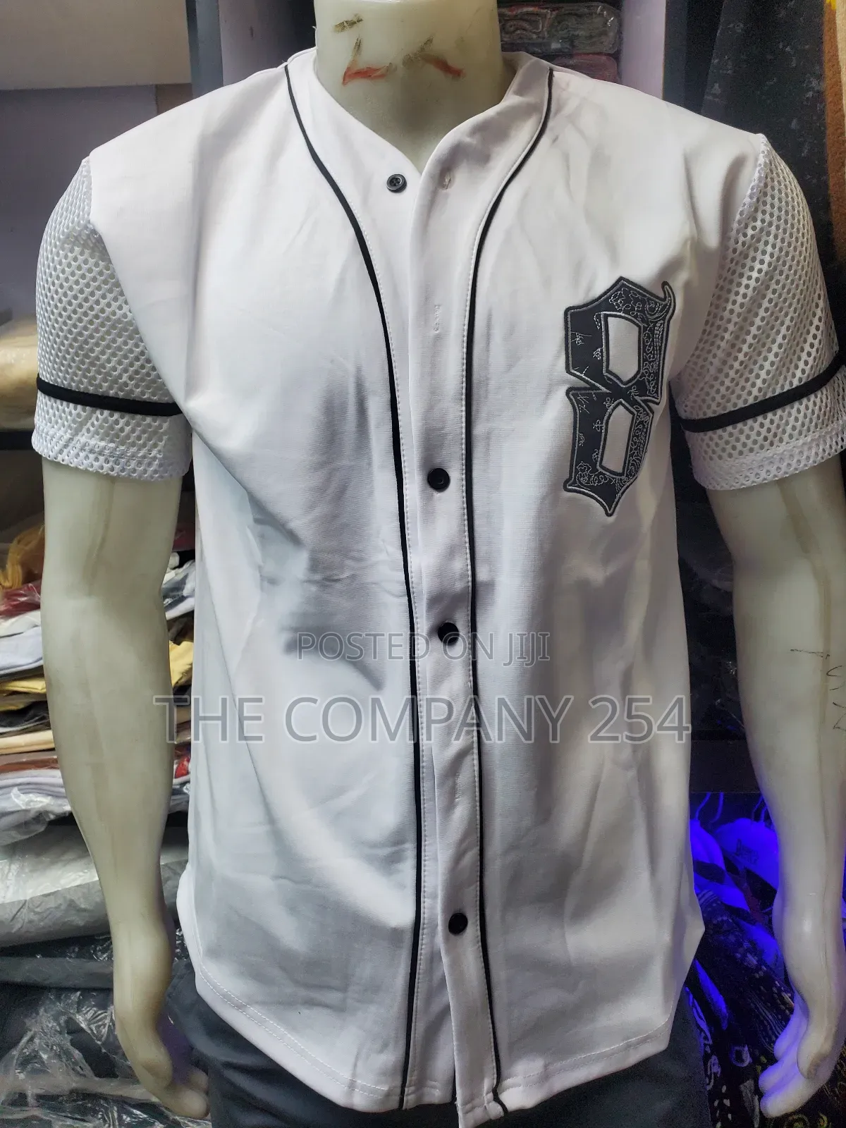 Quality Polyester Buttoned Ny Baseball Free Size Jersey Available