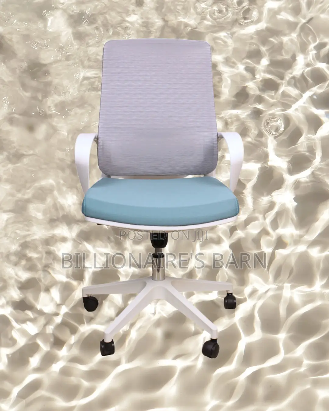 Plush White Ergonomic Mesh Office Chair — Great for Study or Work