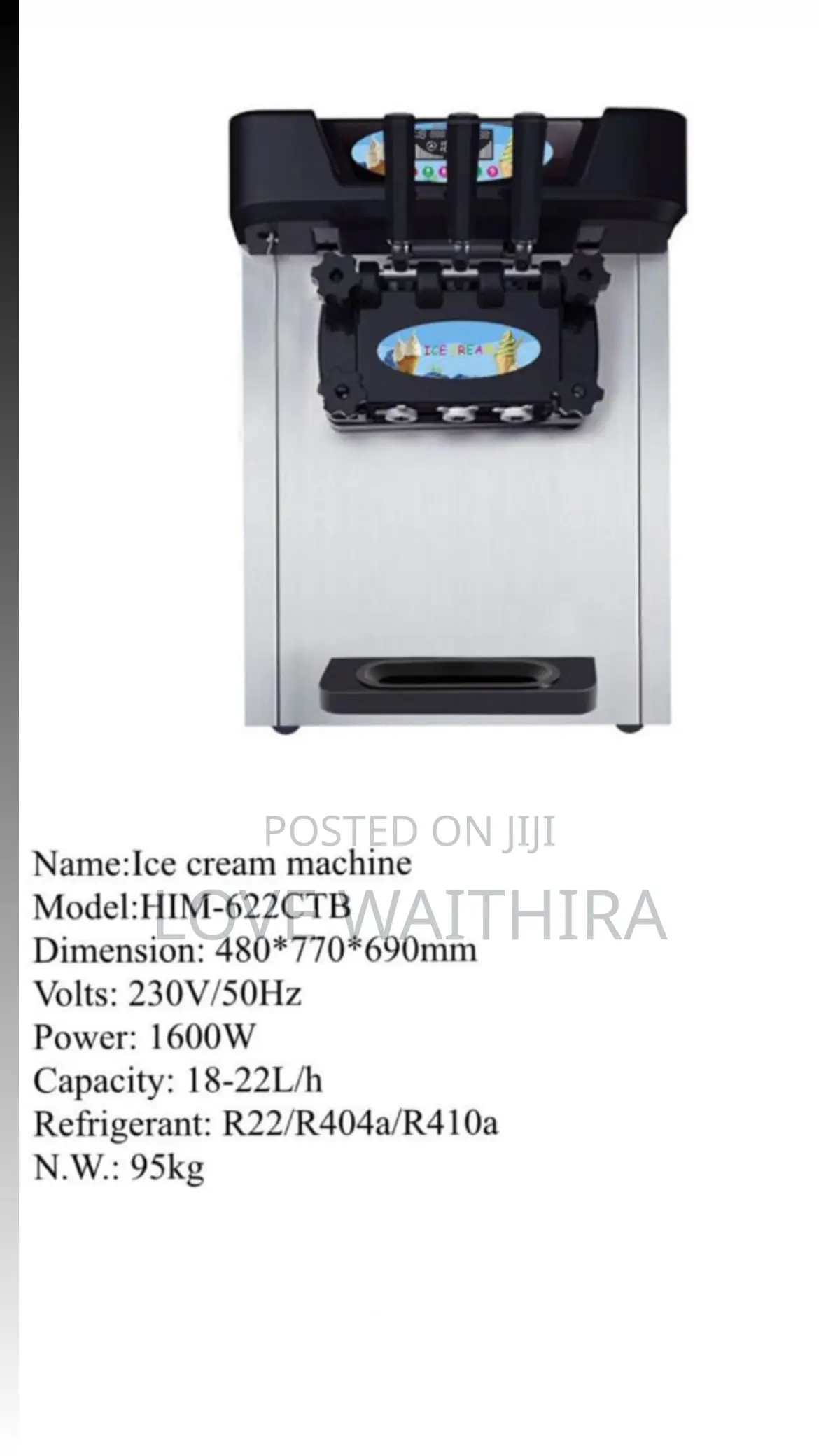 18l 1600w Ice Cream Machine