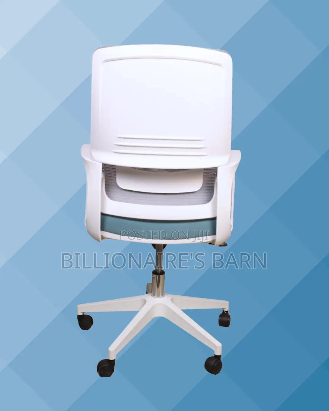 Orthopedic White Ergonomic Mesh Office Chair — Smooth-Rolling Mobility