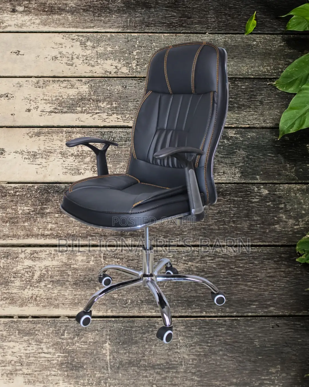 Durable Executive Leather Office Chair | Tilt Lock Mechanism