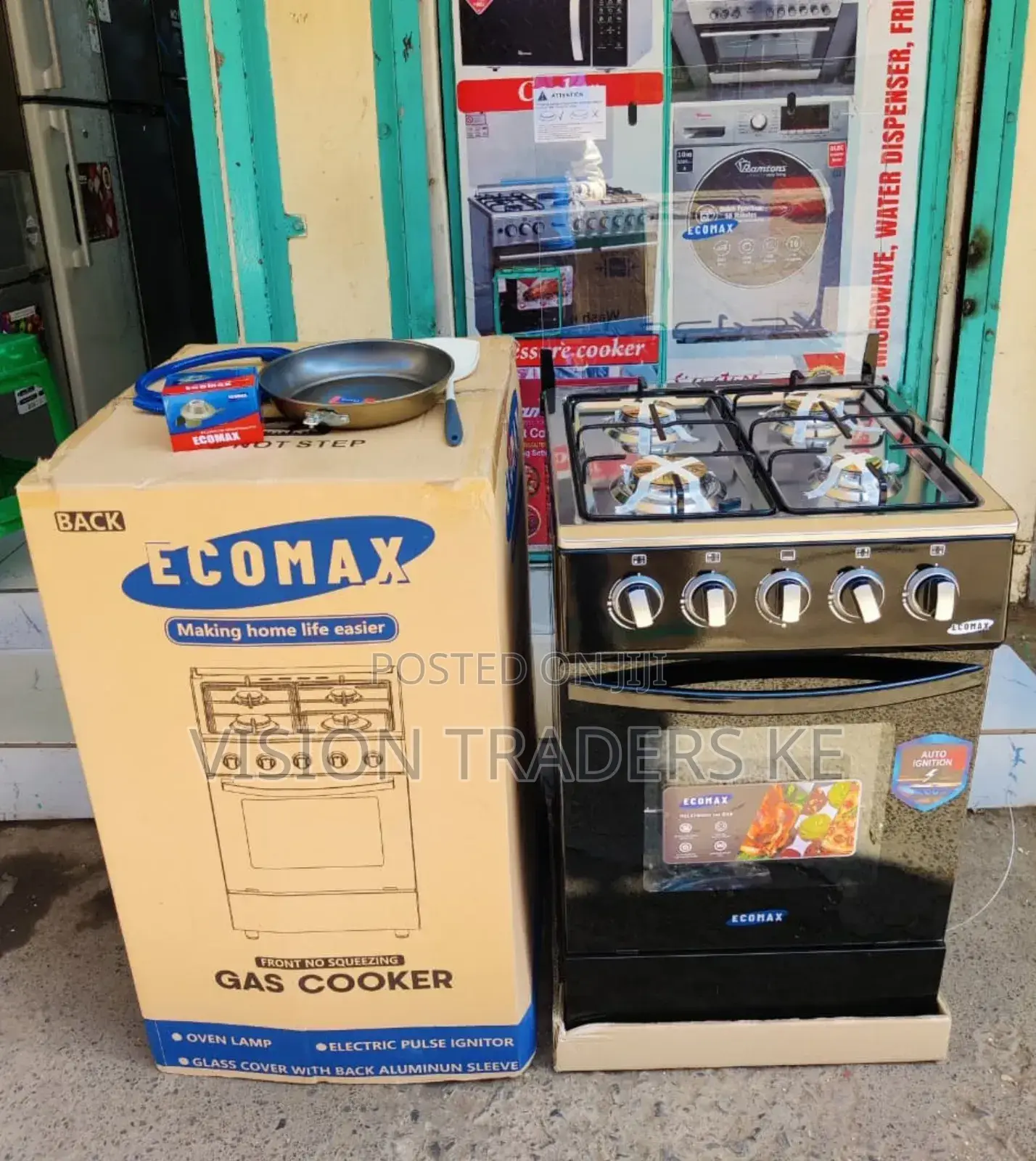 Ecomax 50*55 4gas Burner Cooker,Gas Oven With Free Gifts