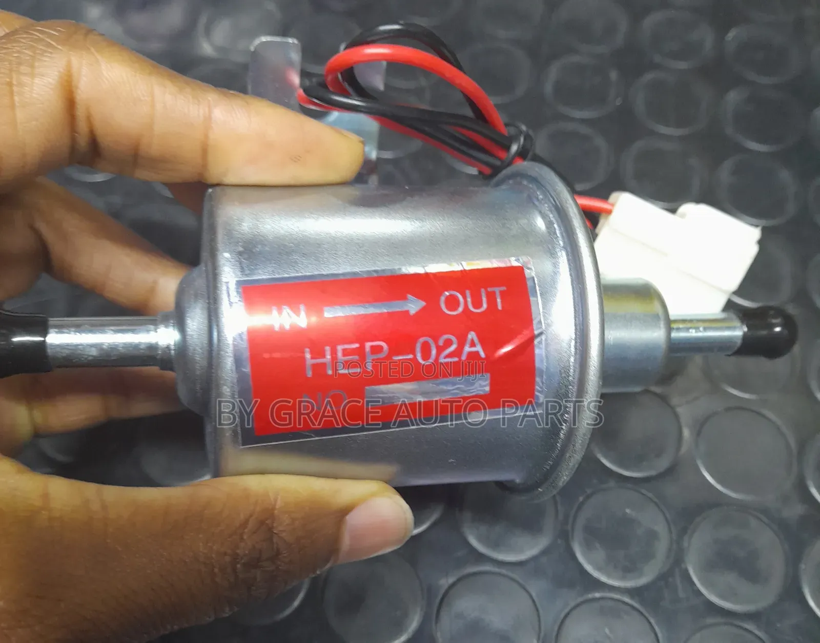 External Fuel Pump With Inlet and Outlet.