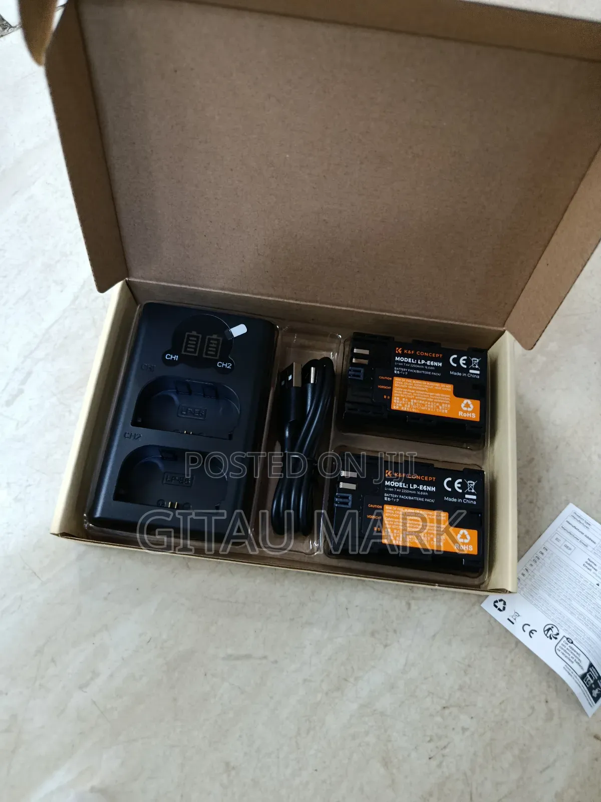 K F Concept Lp E6 Battery Kit(2 Batteries + Dual Charger)