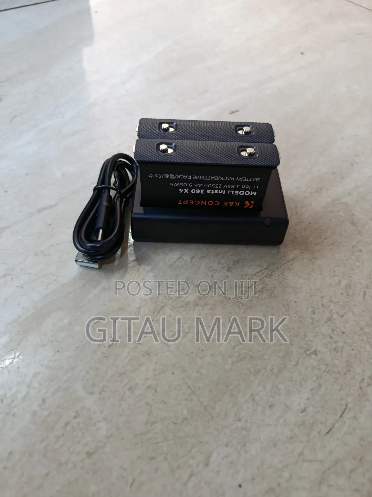 K F Concept Insta 360 X4 Battery Kit(2 Batteries +Dual Charger)