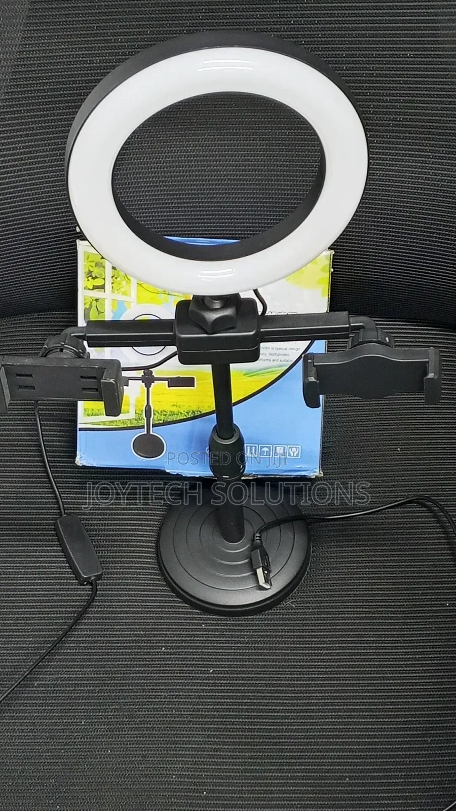 Dimmable Led Table Stand Ring Light With Phone Holder Stand