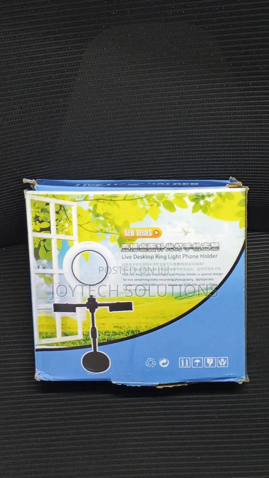 Dimmable Led Table Stand Ring Light With Phone Holder Stand