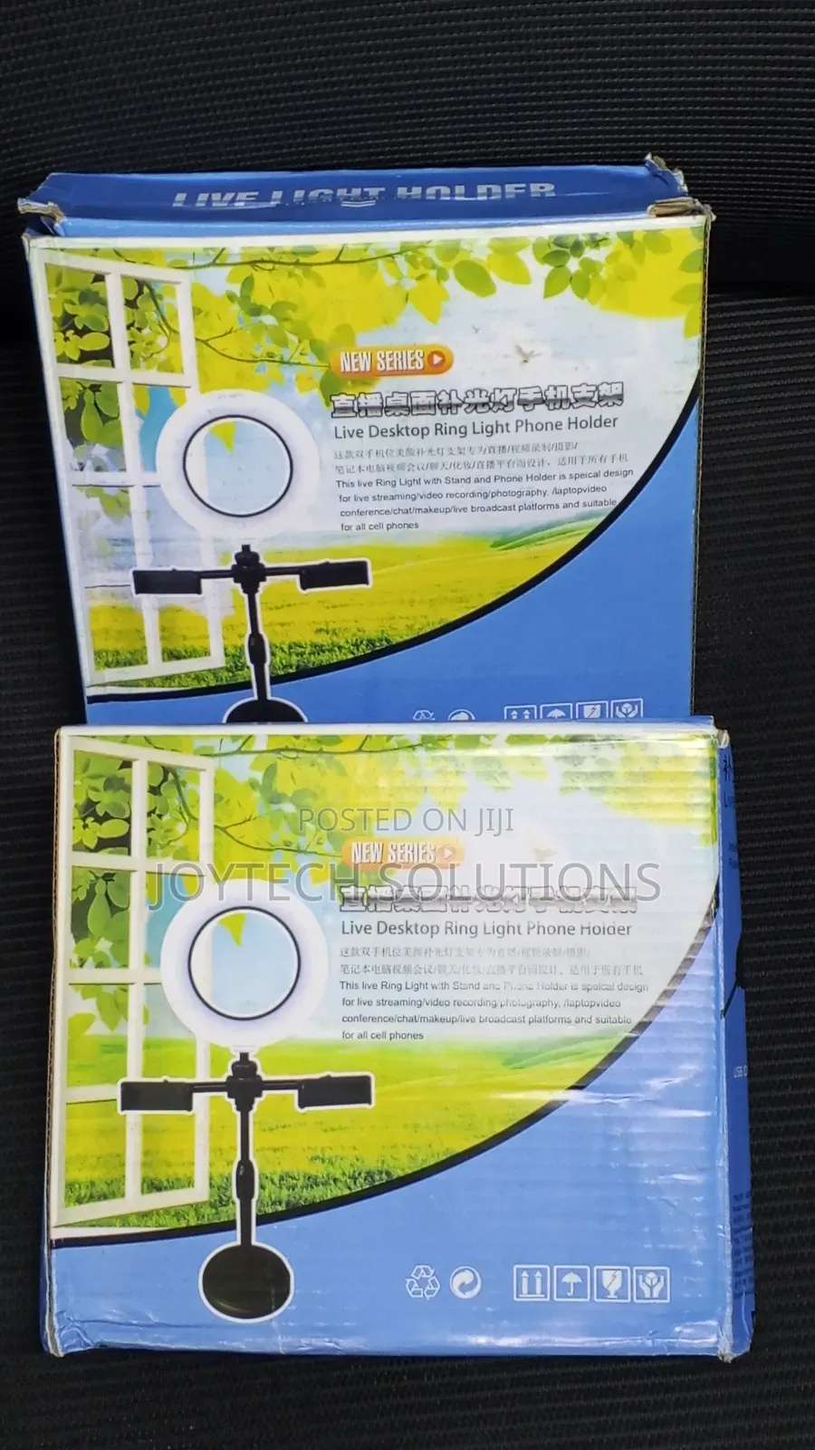 Dimmable Led Table Stand Ring Light With Phone Holder Stand