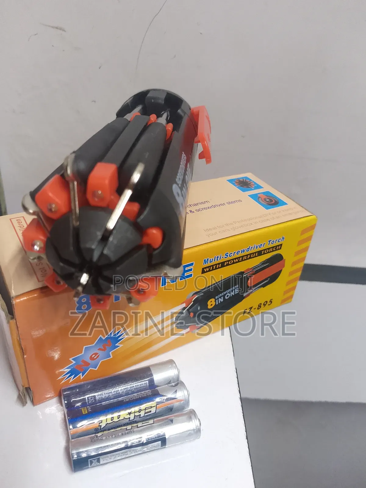 8 in 1 Screwdrivers With Torch Size 6mm 4.5mm 3.5mm #0 #1 #2