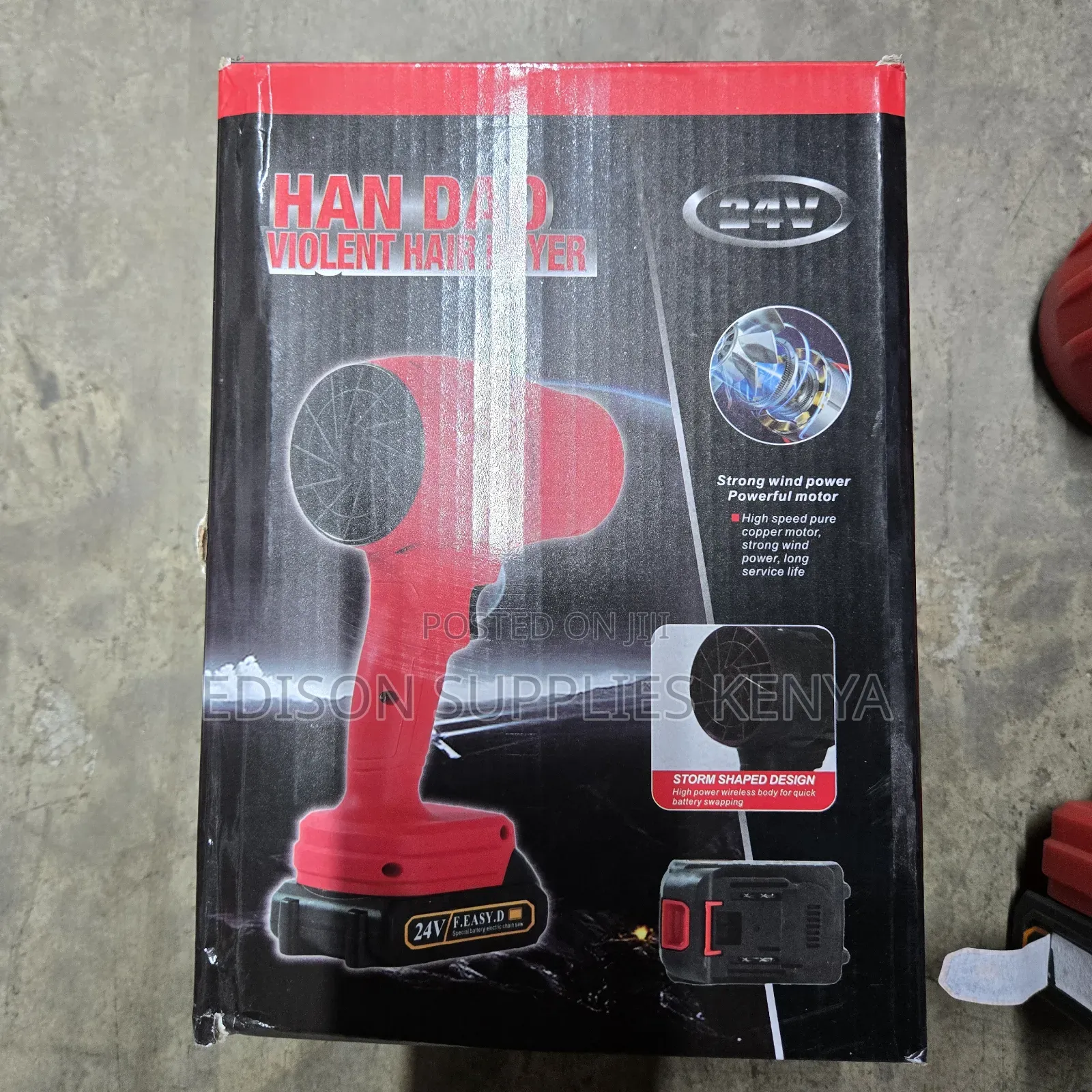 Cordless Blower Hair Dryer Rechargeable Jet Fan Blower Dust Leaf Blow