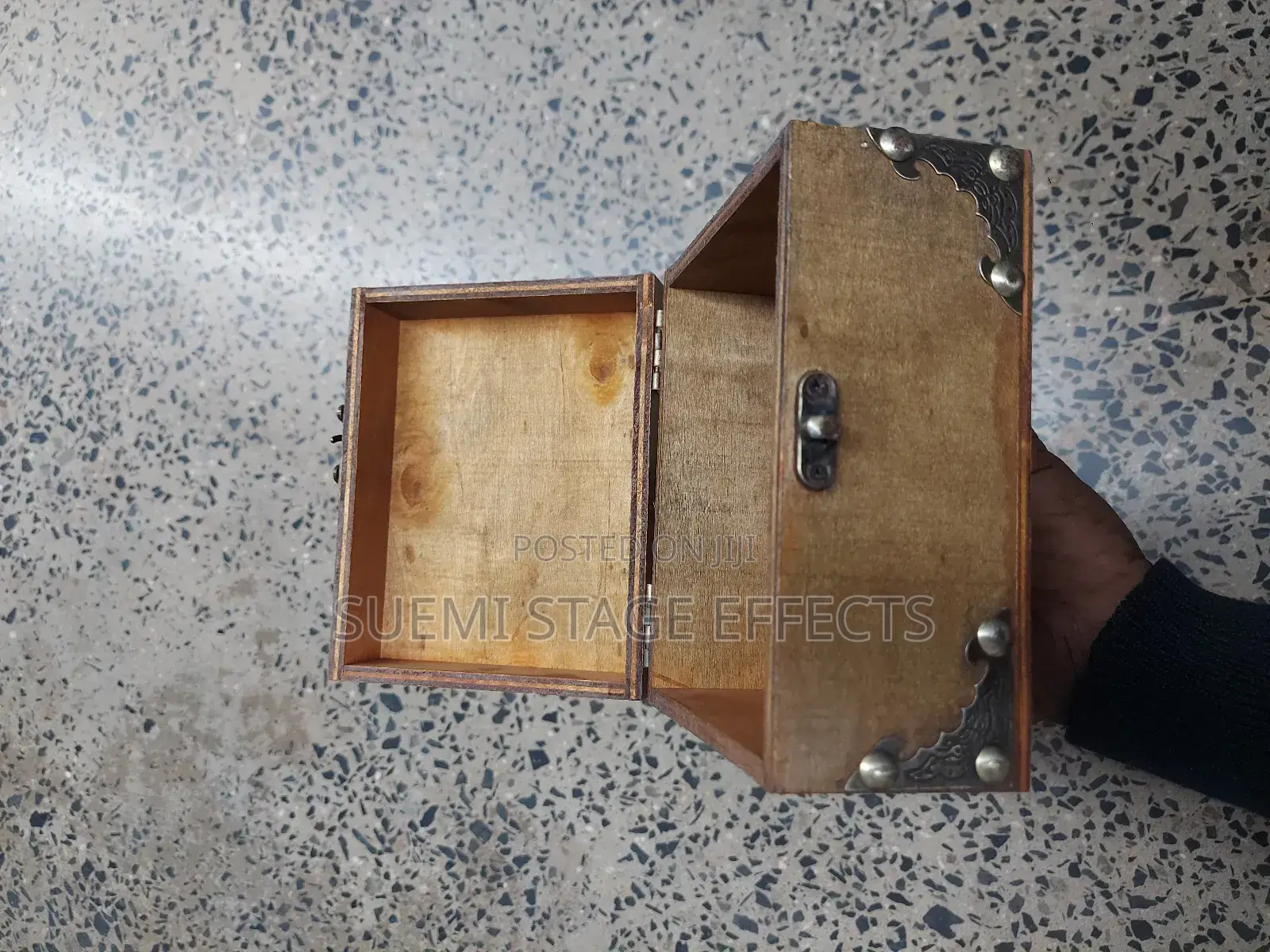 Antique Wooden Storage Box – Vintage Jewelry Holder