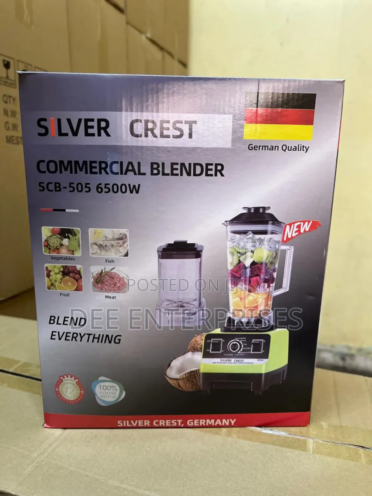 6500 Watts Silver Crest Commercial Blender