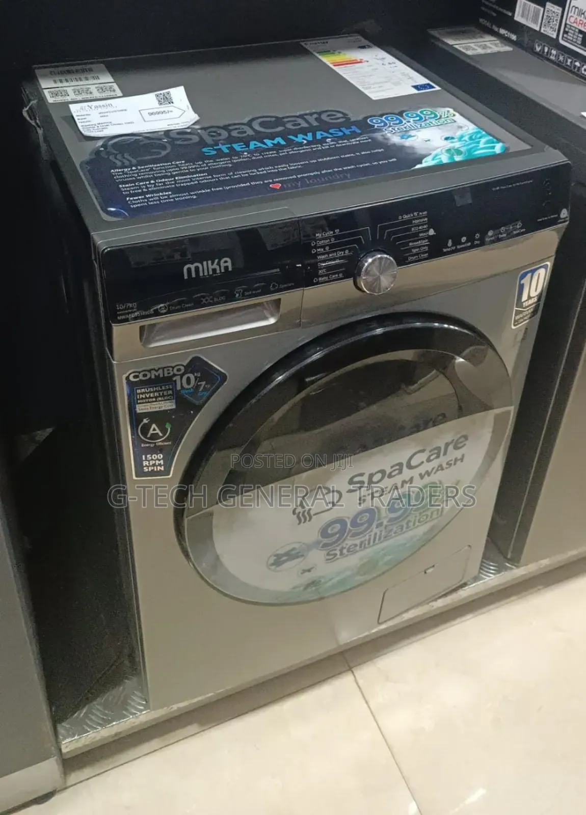 Mika 10kg Washer/7kg Spin Fully Automatic Washing Machine