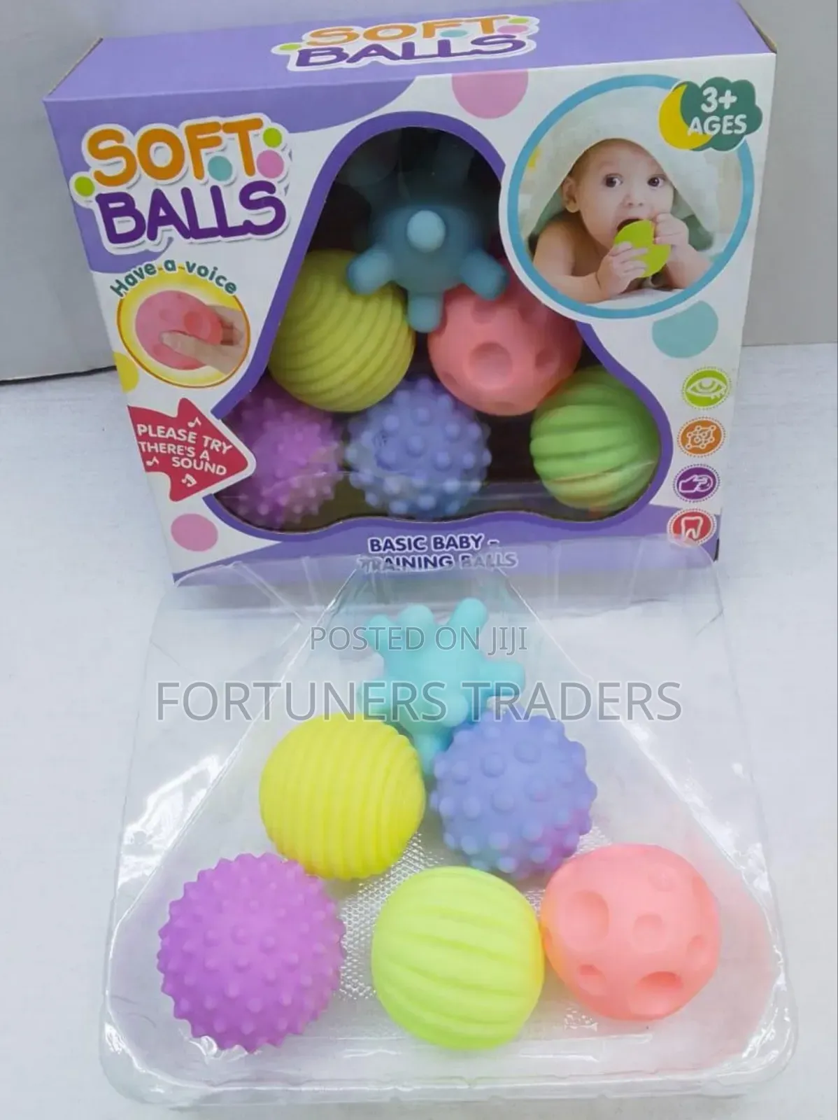 6pcs Kids Soft Balls,Massage Ball Bath Toys