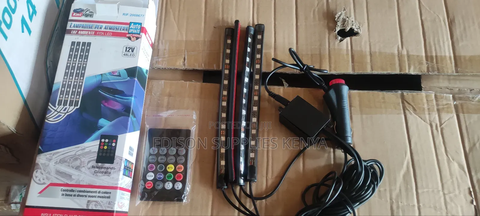 Car Ambient Lighting Strips Led Fancy Voice + Remote Control Dc 12v