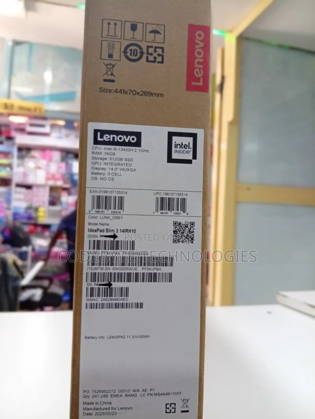 New Laptop Lenovo Ideapad 3 16GB Intel Core I5 SSD 512GB