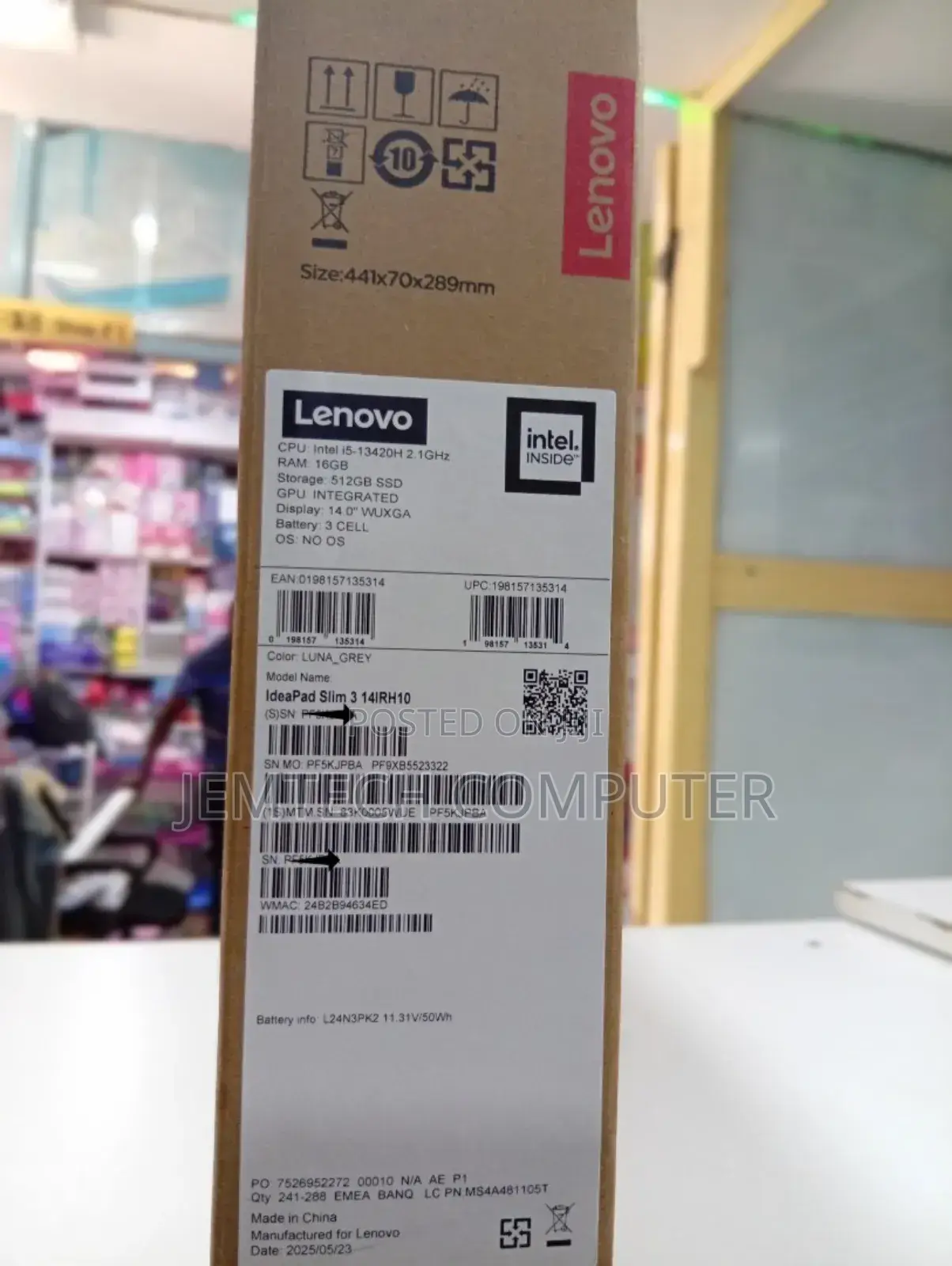 New Laptop Lenovo Ideapad 3 16GB Intel Core i5 SSD 512GB