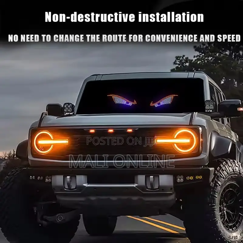 Demon Eyes Car Lights Usb Led Display 11 Modes Warning Lighting