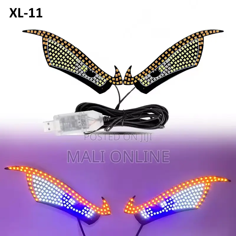 Demon Eyes Car Lights Usb Led Display 11 Modes Warning Lighting