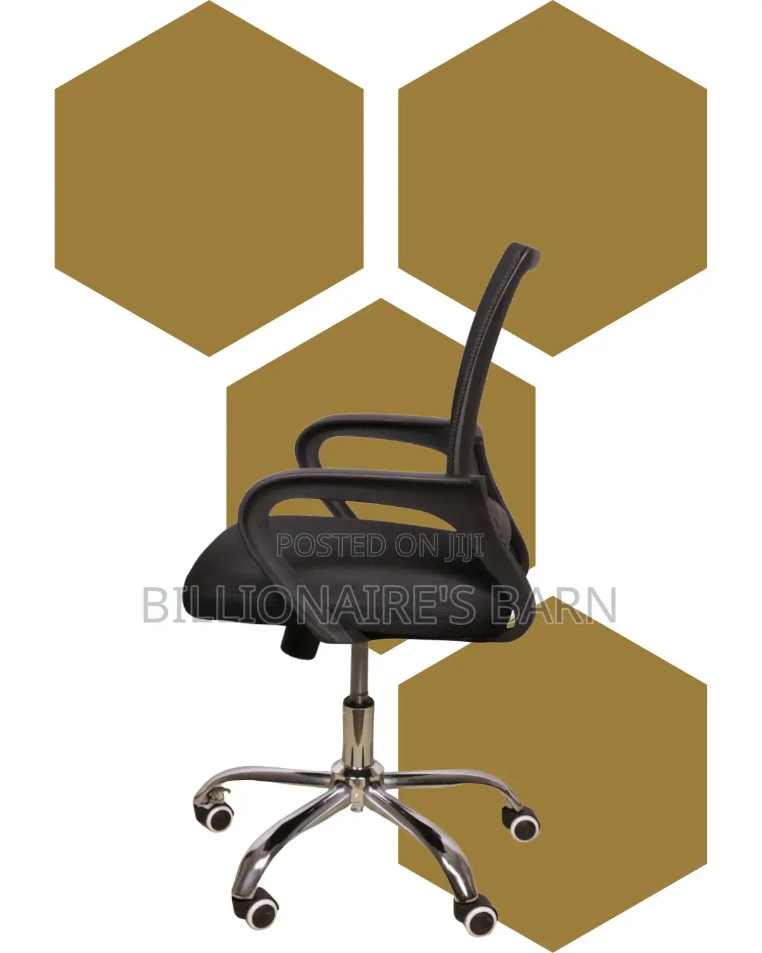 Secretarial Mesh Office Chair | Breathable Padded Armrests