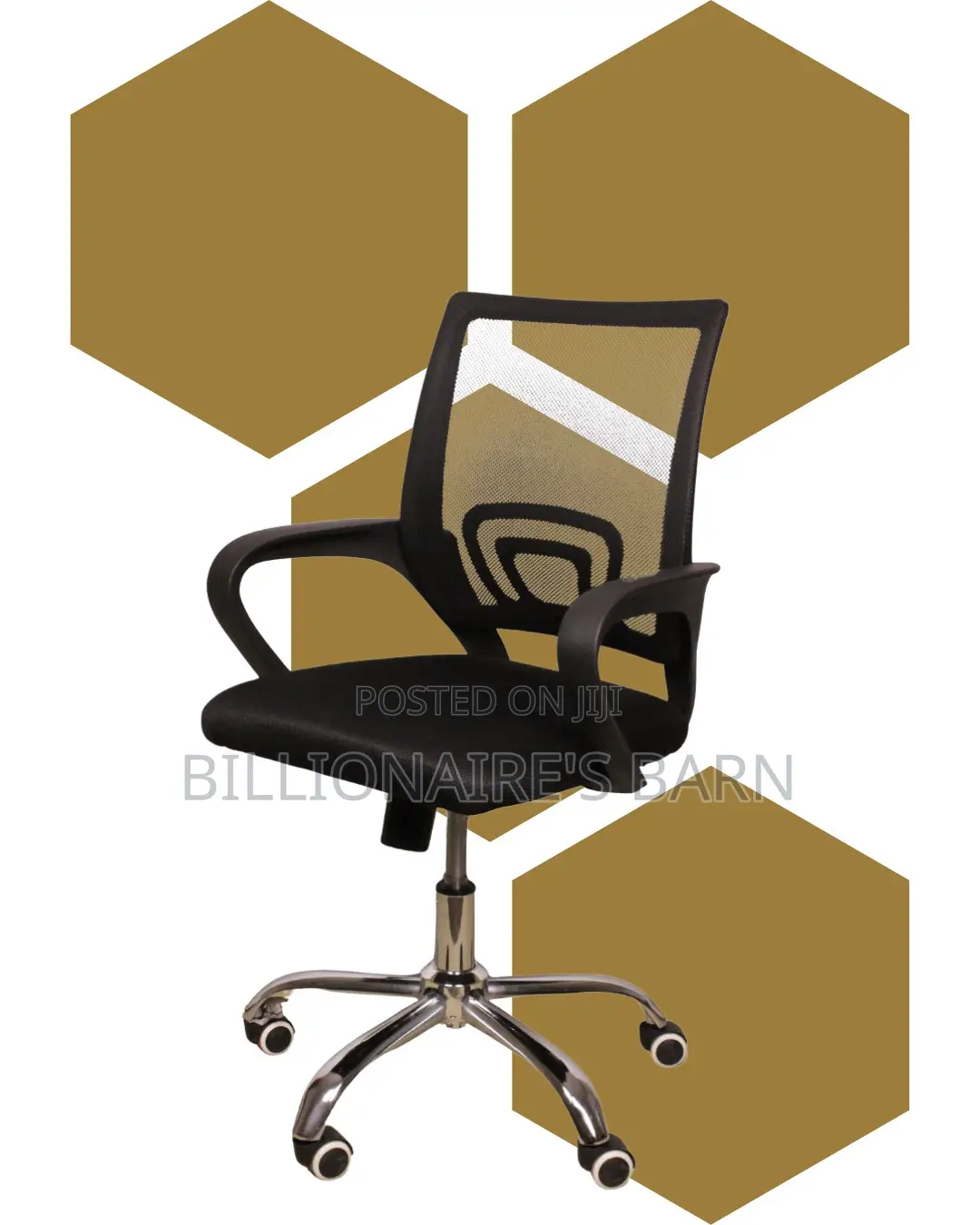 Secretarial Mesh Office Chair | Breathable Padded Armrests