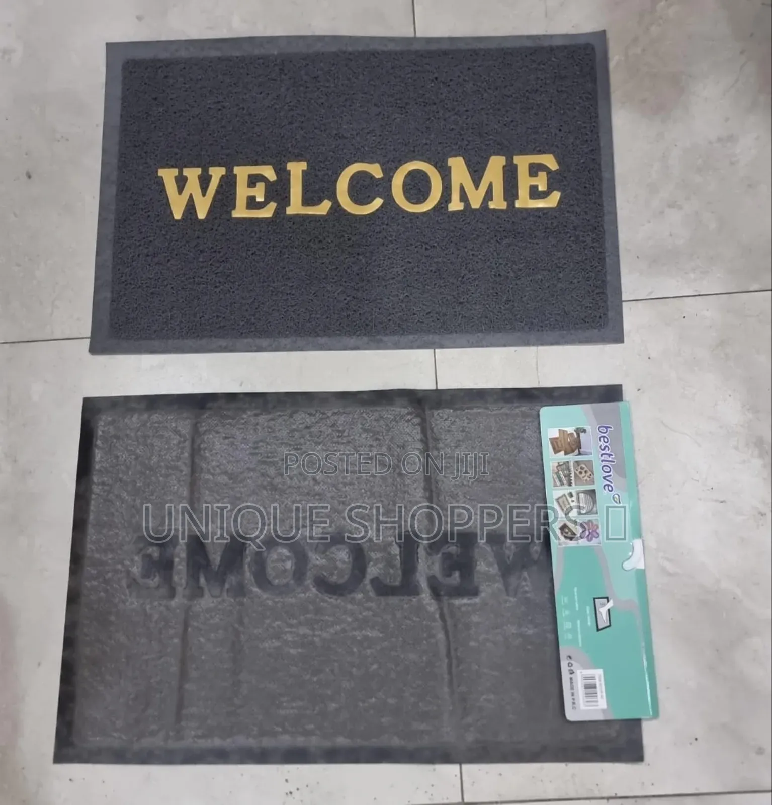 Welcome Door Step Rough Rag Carpet Approx Size 40x60cm