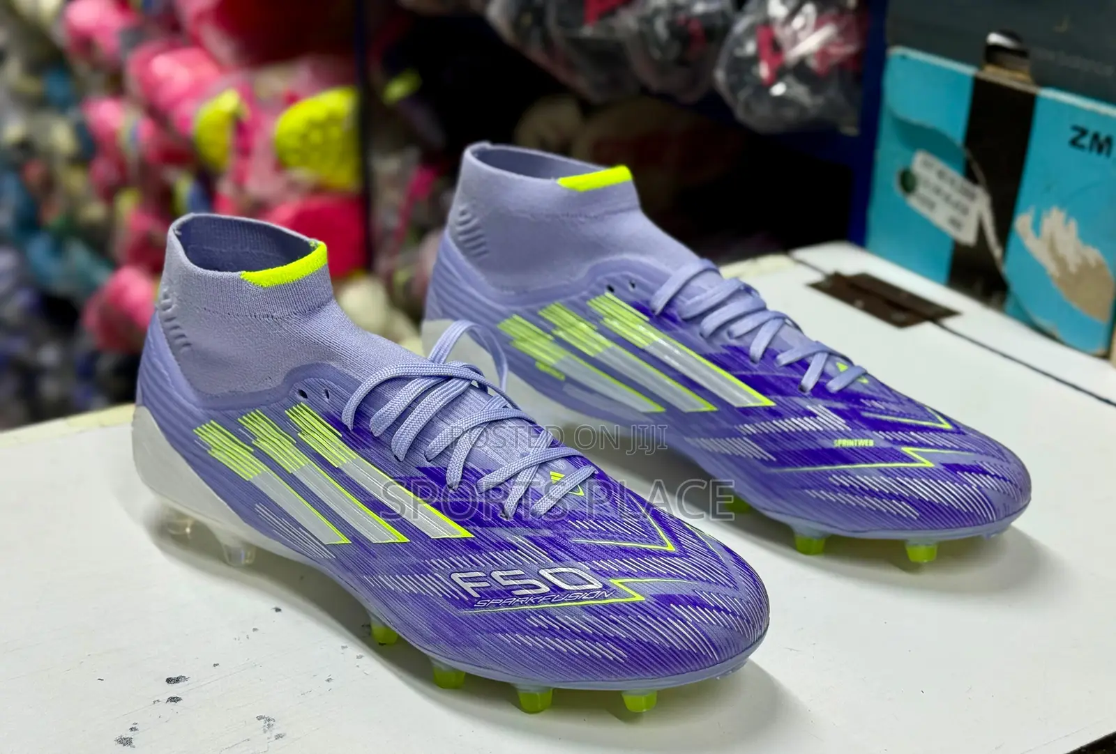 Adidas F50 Sparkfusion Elite Mid Cut Fg/Ag - Violet Football Boots