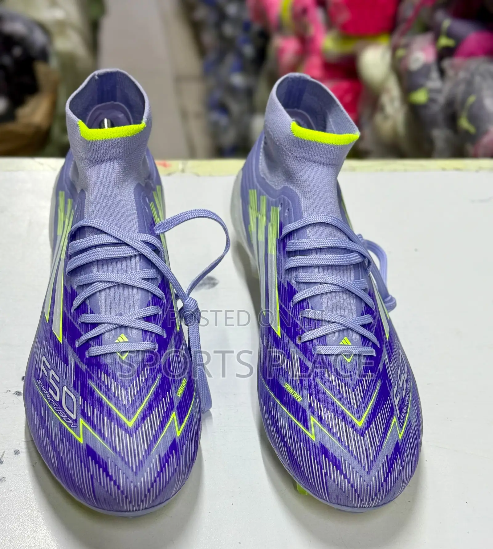 Adidas F50 Sparkfusion Elite Mid Cut Fg/Ag - Violet Football Boots