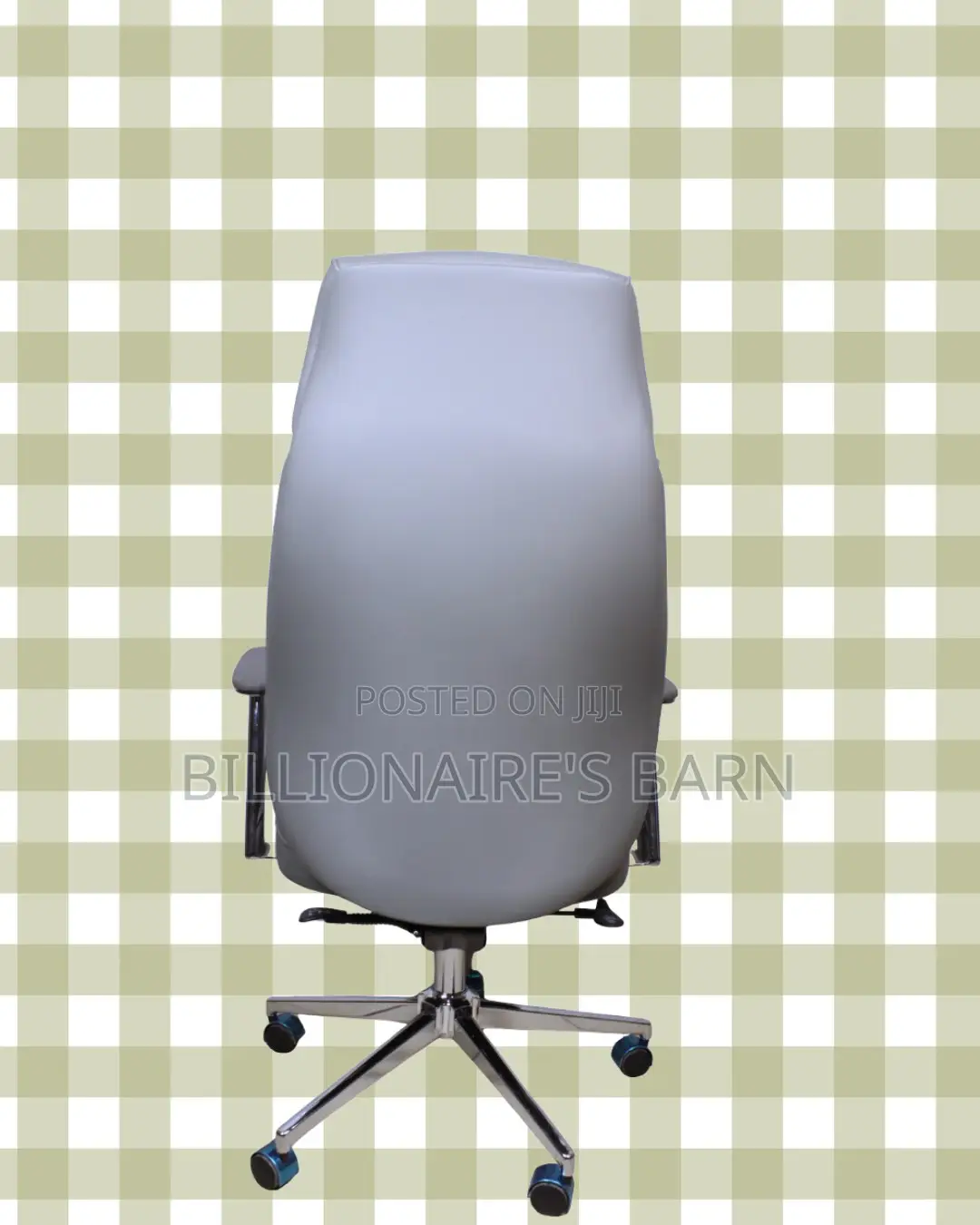 Ergonomic Grey Executive Leather Office Chair | Tilt Lock Mechanism