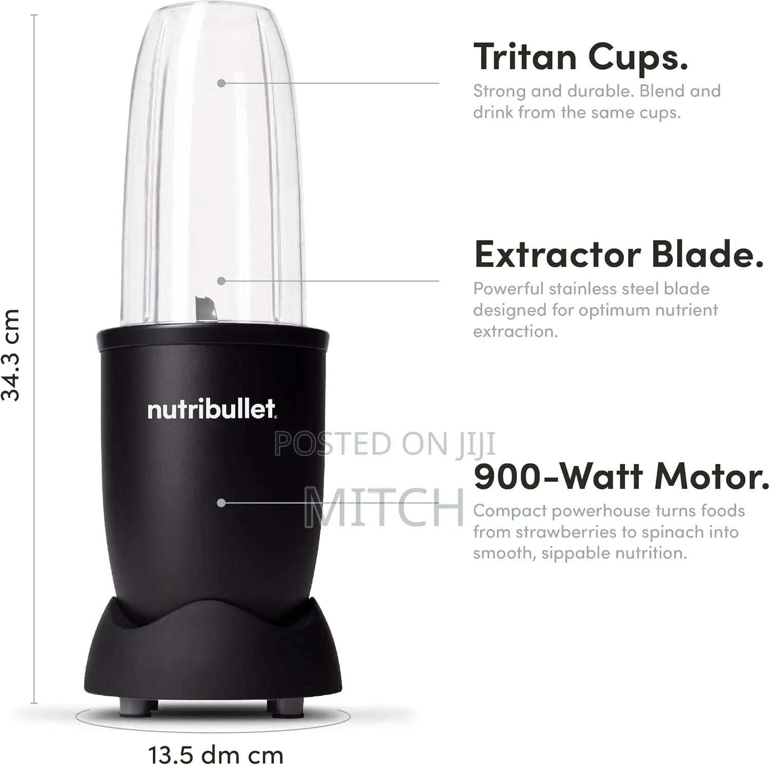 Nutribullet 900 Watts, 9 Piece Set, Blender, Nb-201