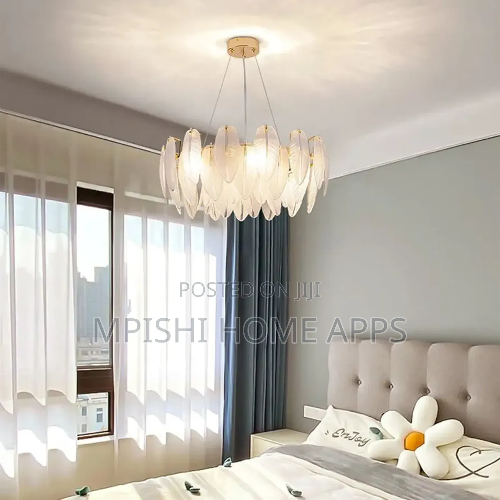 Feather Crystal Pendant Light