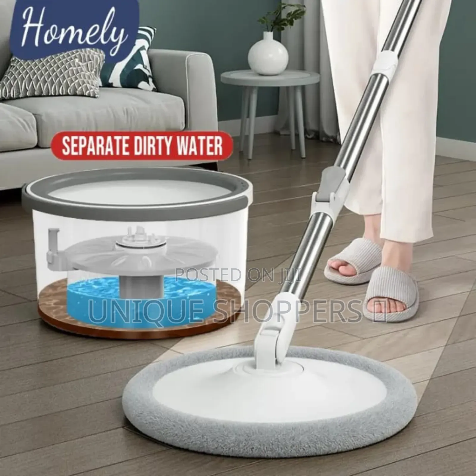3600 Micro Fiber Spin Mop With Water Separation Bucket