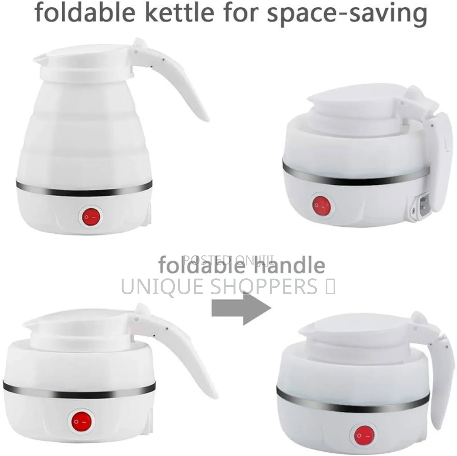 Foldable Portabl Electric Kettle With Silicone
