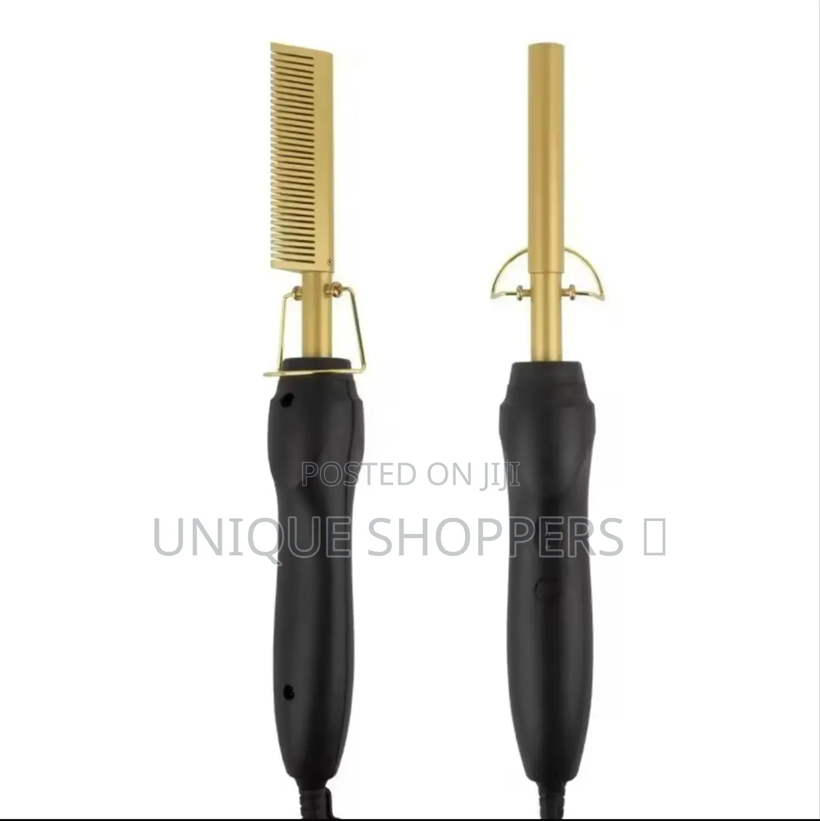 Gold Electric Heat Comb Hair Straightener
