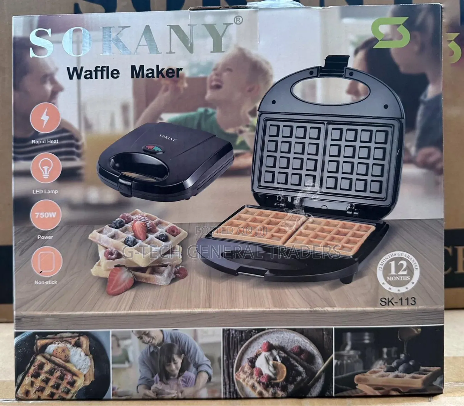 Sokany Nonstick Waffle Maker Machine