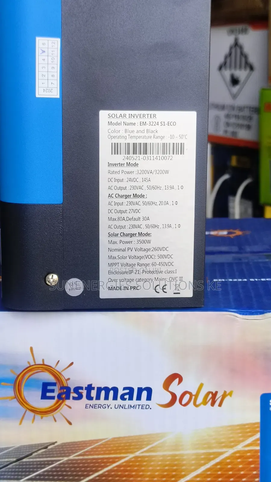 3.2kw 24vdc Eastman Hybrid Solar Inverter