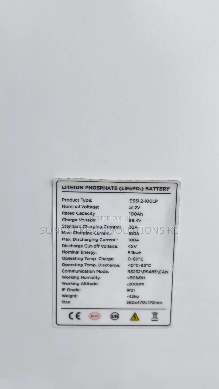 5.1kwh 48v Eastman Lithium Battery