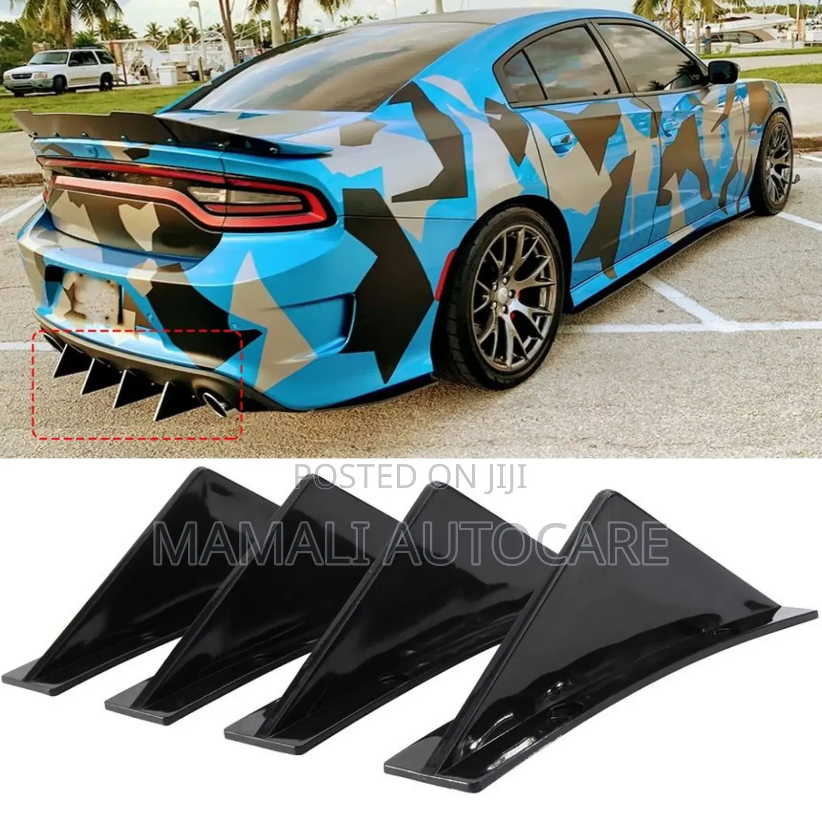 4 PCS Universal Car Rear Diffuser Set-Durable Stylish