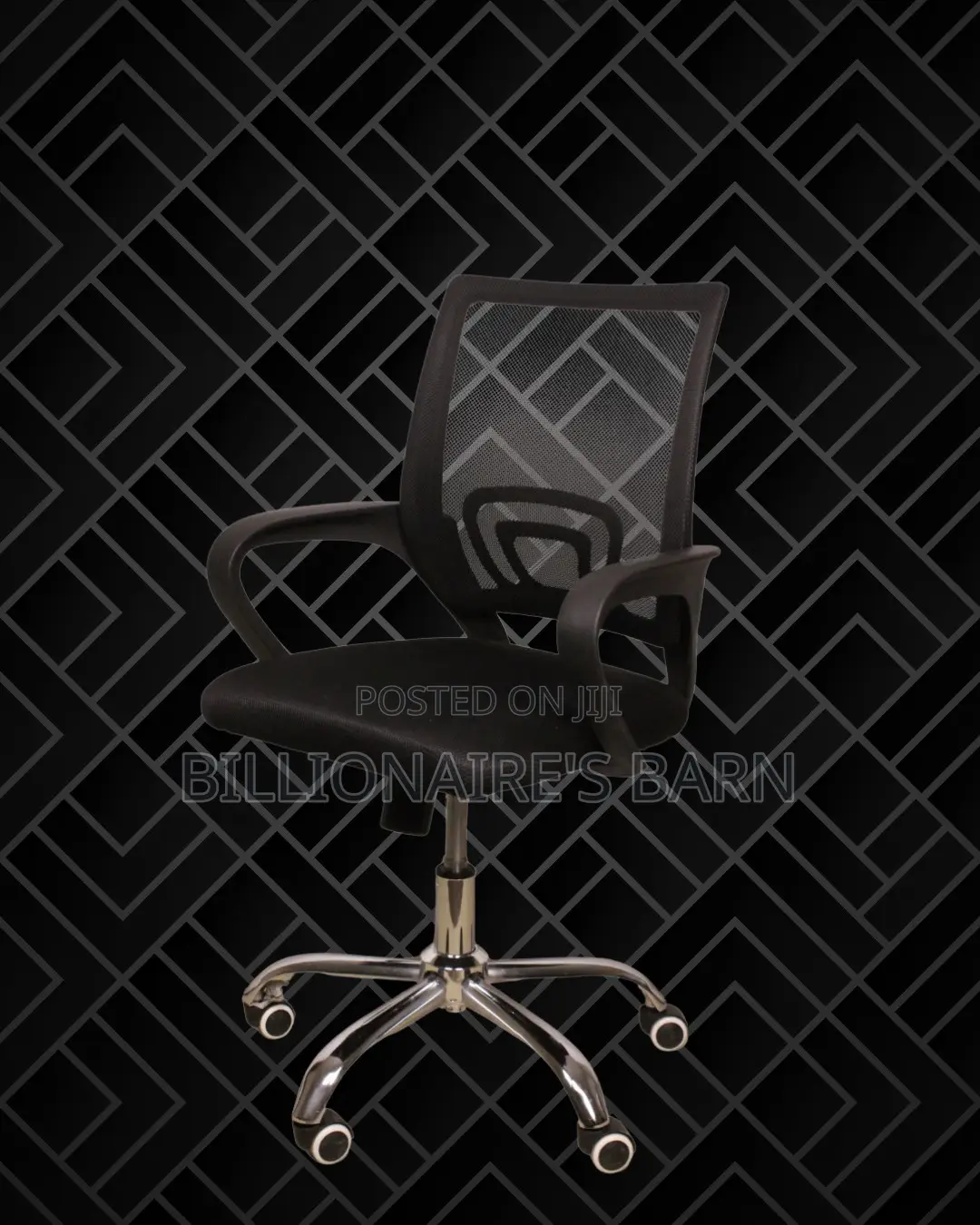 Minimal Secretarial Mesh Office Chair | Headrest Support