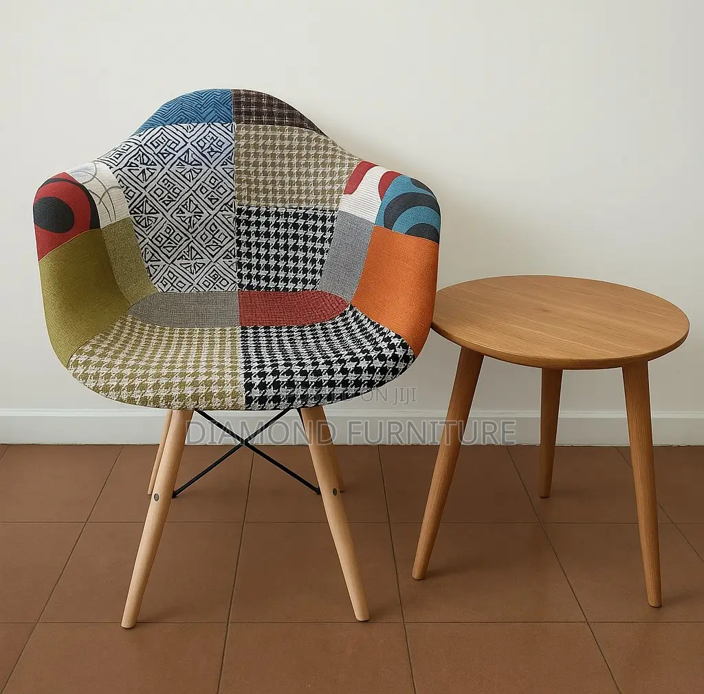 Home Furniture; Modern Mid-Century Armchair With Stylish Wooden Frame