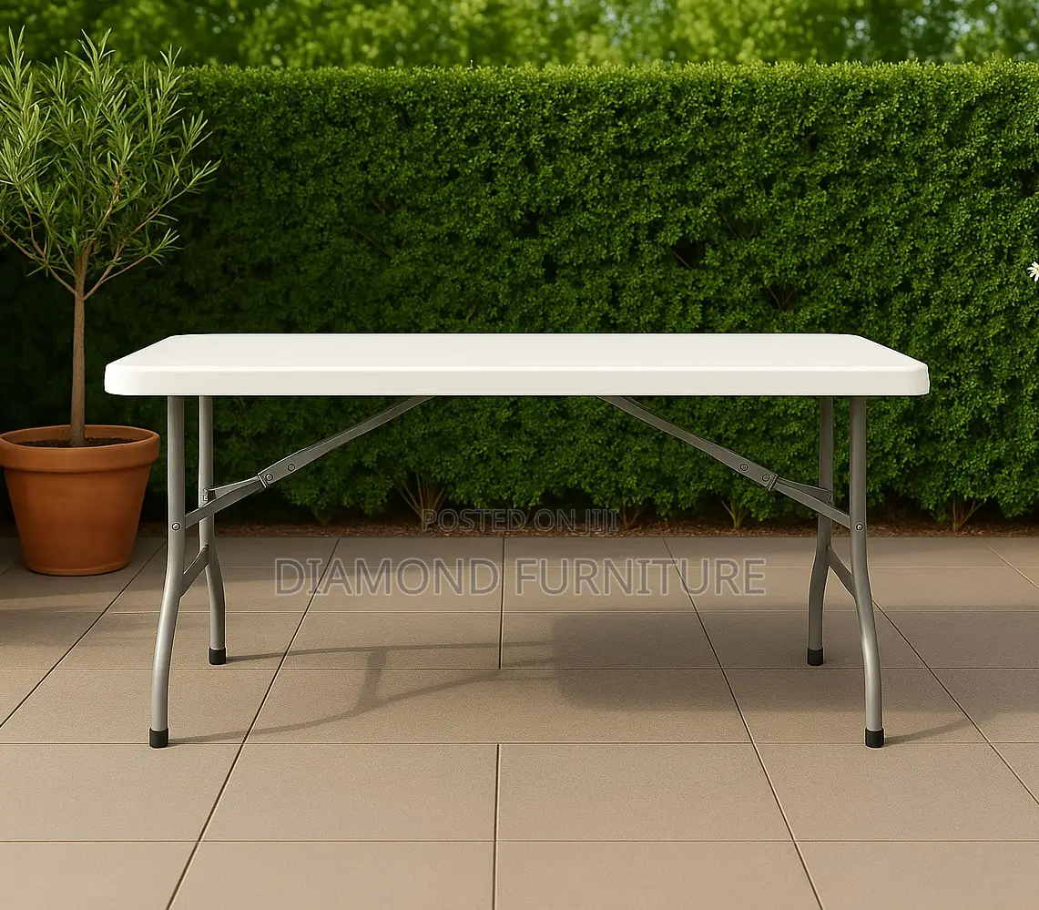 Office Furniture;120cm Foldable Dining Table for Compact Living Spaces