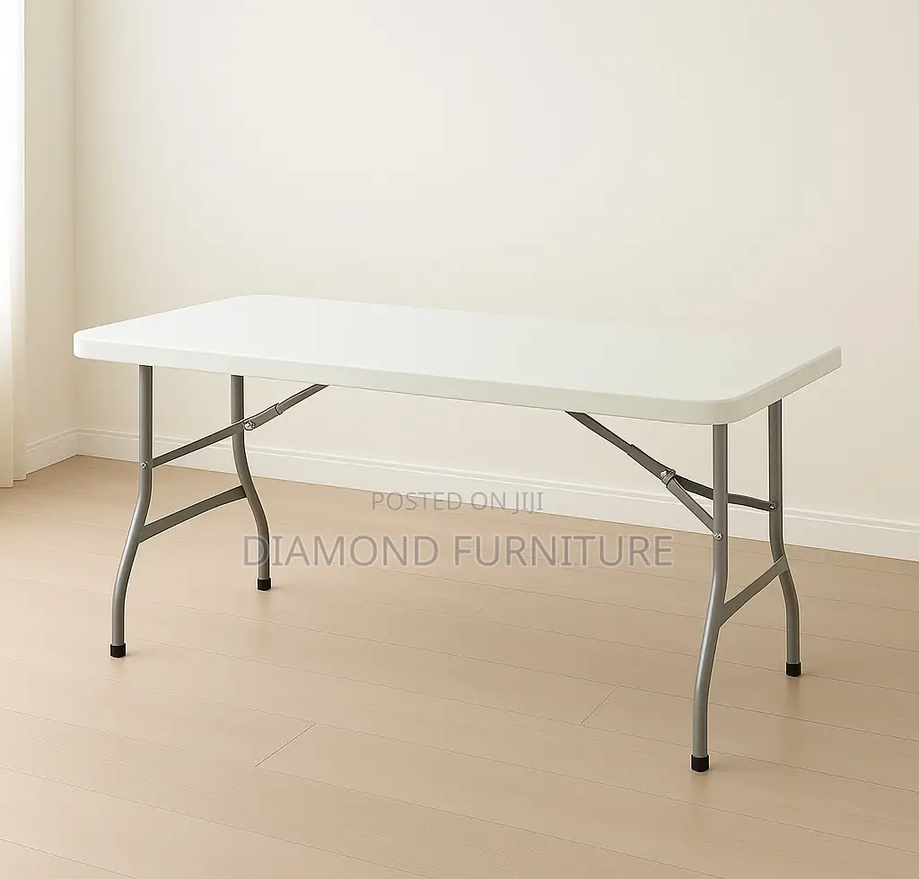 Office Furniture;120cm Foldable Dining Table for Compact Living Spaces