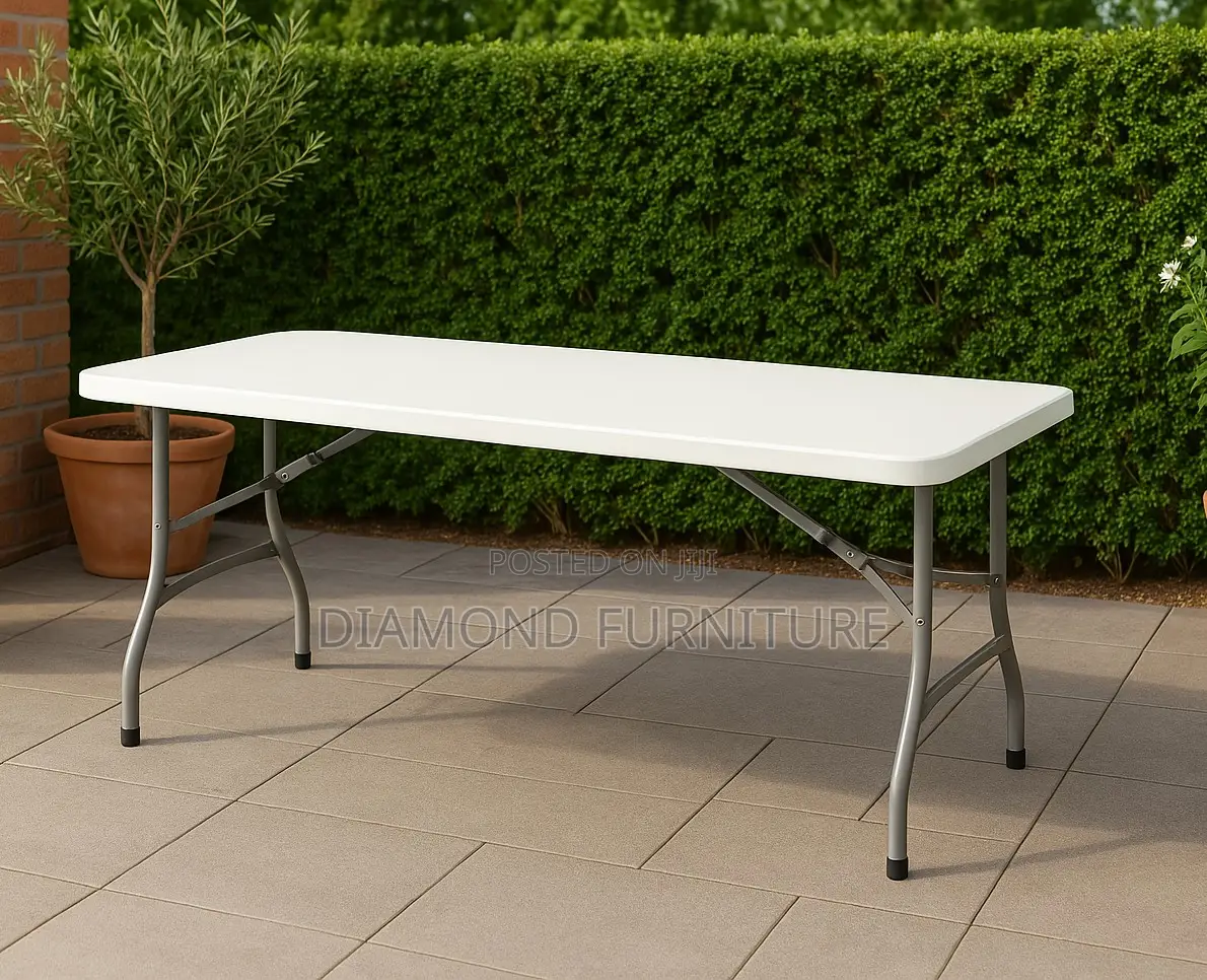Office Furniture;120cm Foldable Dining Table for Compact Living Spaces