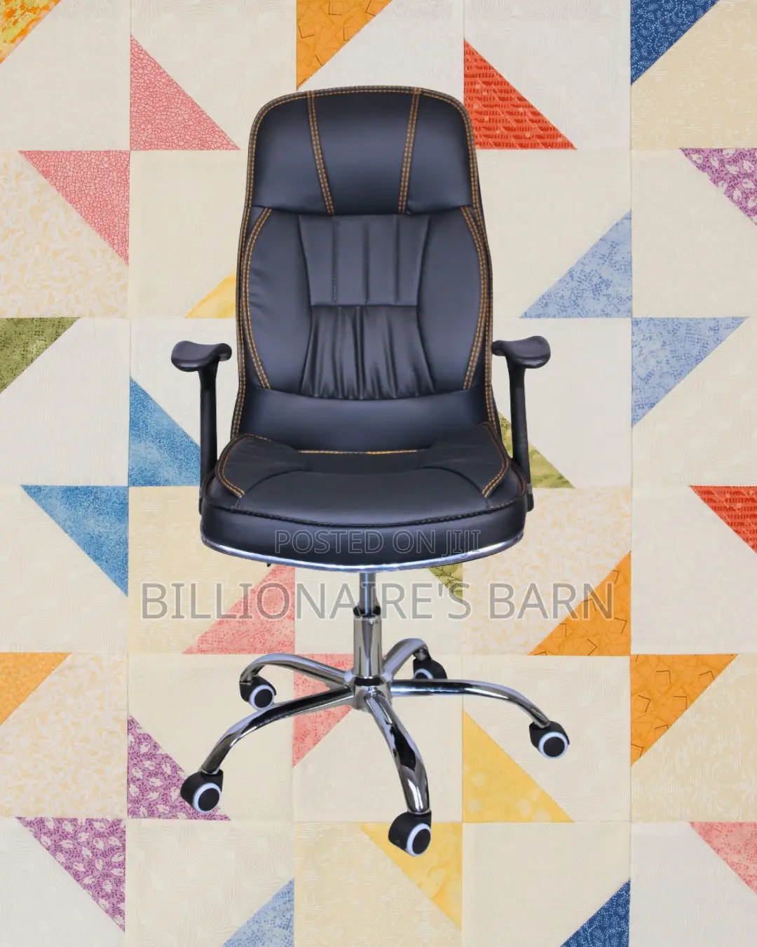 Executive Leather Office Chair | Breathable Lumbar Support