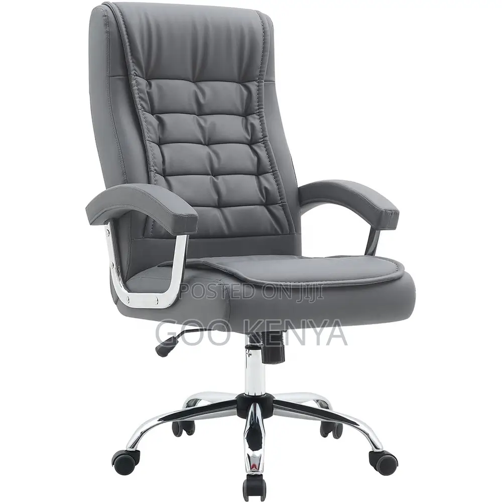 Office Chair; Modern Adjustable Leather Executive Office Chair