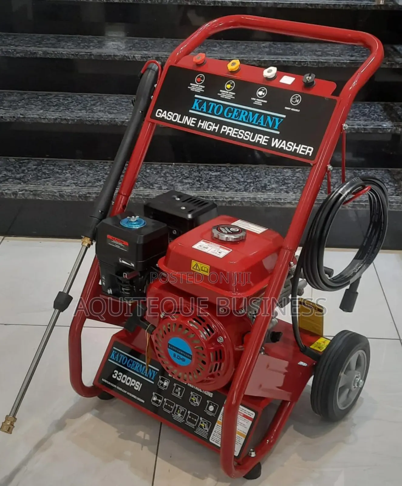 Kpw800 Kato Germany Petrol Pressure Washer 3300psi 8.0hp Engine