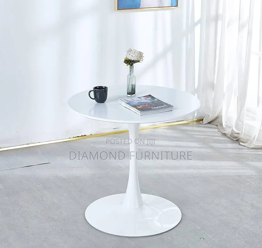 Office Furniture; Modern Black Pedestal Dining Table With Sleek Design