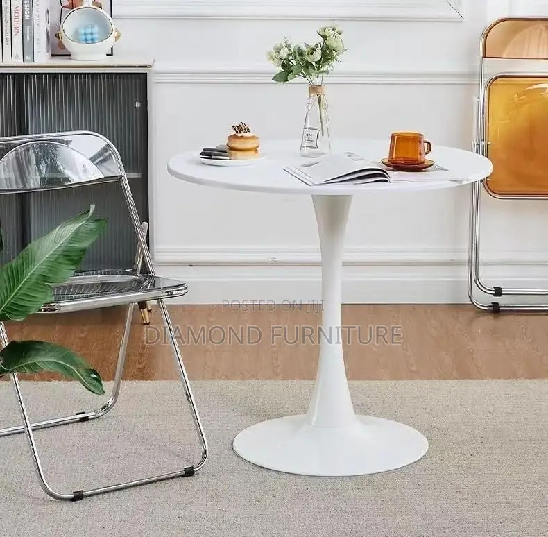 Office Furniture; Modern Black Pedestal Dining Table With Sleek Design