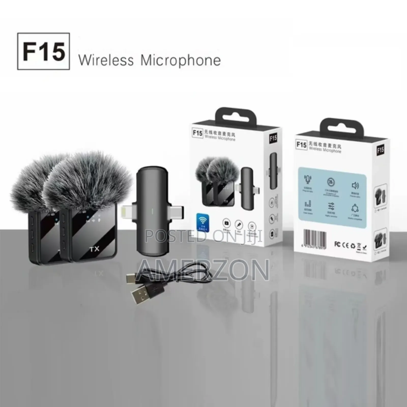 F15-2 Wireless Lavalier Microphone – Noise Reduction