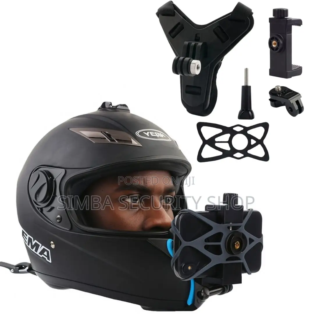 2 in 1 Helmet Chin Mount for Smart Phone Action Camera Gopro Pov